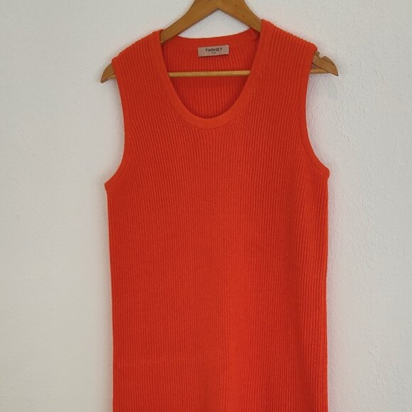 Twinset Milano Dresses & Skirts - Twinset Milano, Women’s Midi Dress, Knit Cotton, Luxury, M